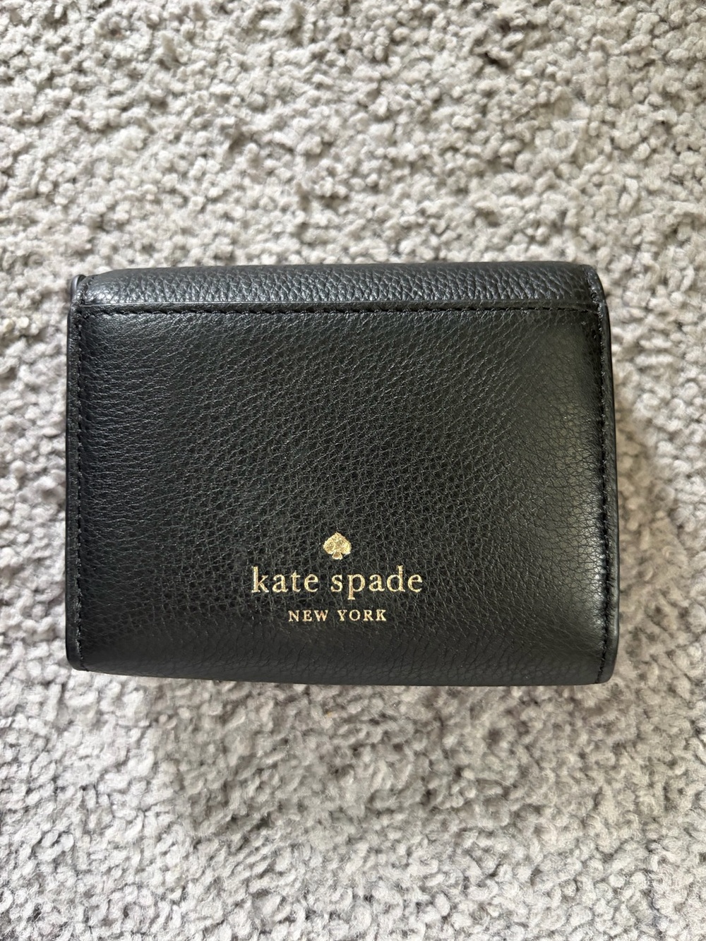 Kate Spade Black Pebbled Wallet